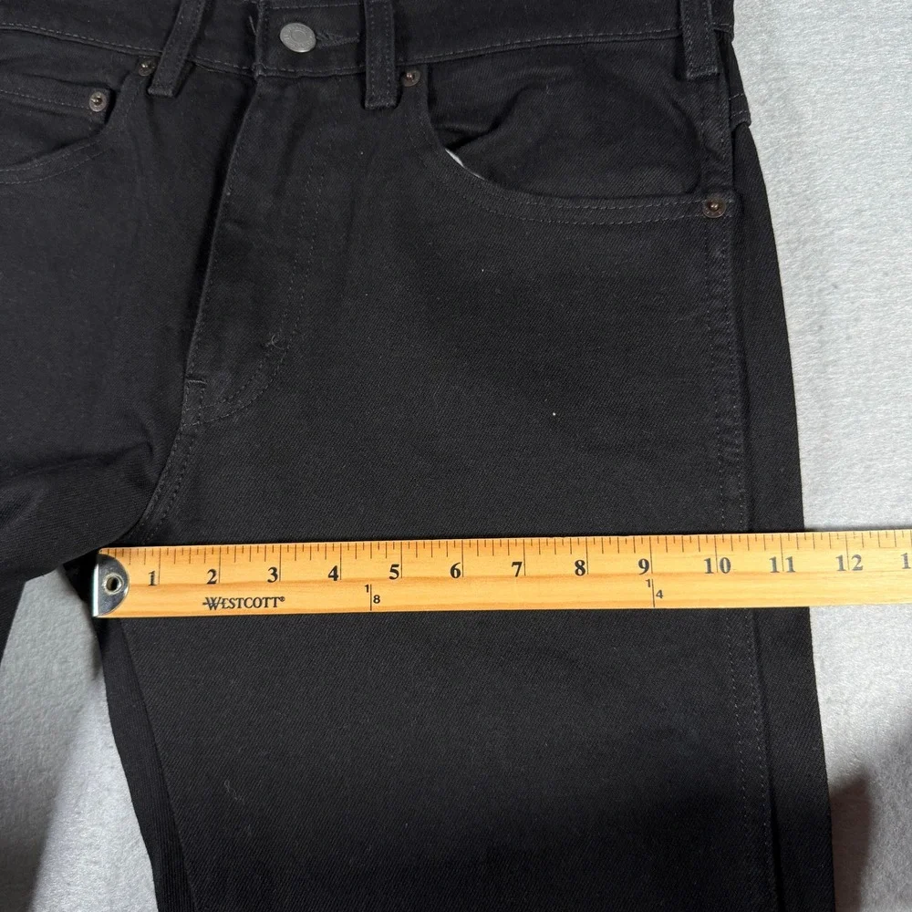 Levis Western Fit Mens Black Straight Leg Stretch Denim Jeans 31x32 37681-0033